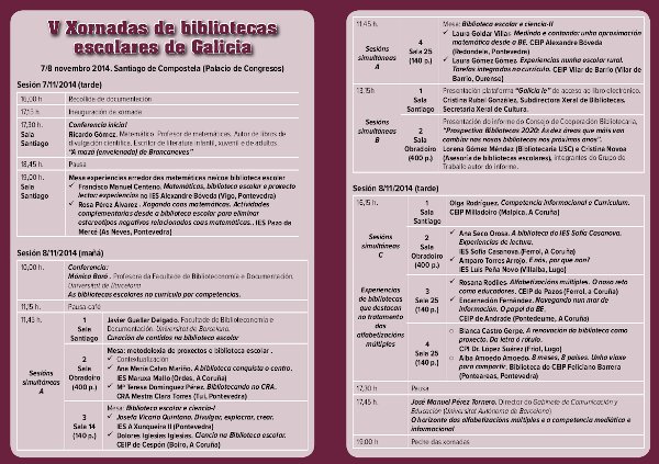 V Xornada de Bibliotecas Escolares de Galicia