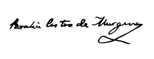 Firma de Rosalía de Castro